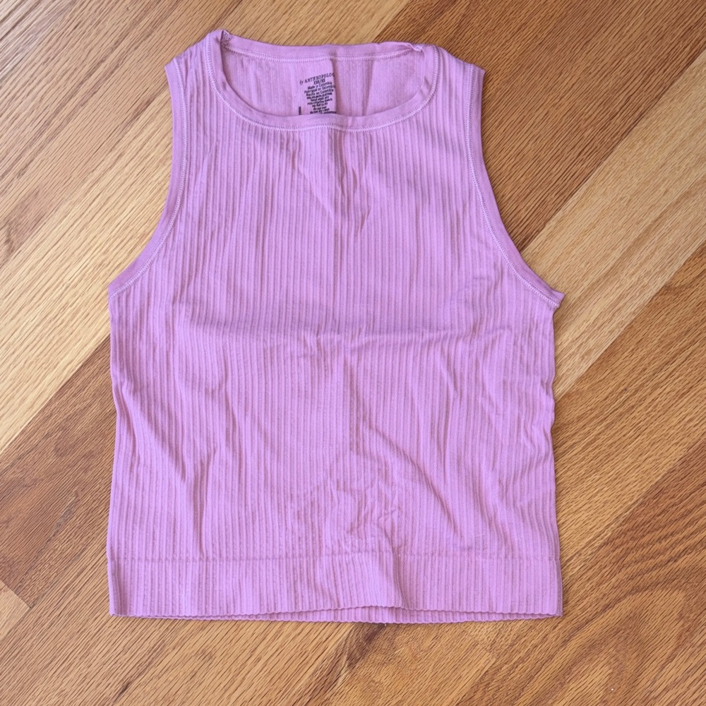 Anthropologie Light Pink Ribbed Tank Top